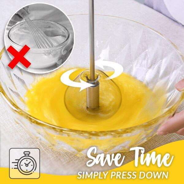 New Manual Egg Beaters Stainless Steel Semi Automatic Rotary Kitchen Accessories Tools