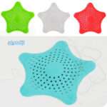 Pack Of 5- Silicone Rubber Star Fish Five-pointed Creative Star Sink Water Stopper Filter Sea Star Drain Hair Catcher & Stopper Cover Sink Strainer Leakage Filter For Kitchen And Bathroom
