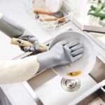 1 Pair Silicone Dishwashing Gloves - Random Color