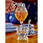 Honey Juice Syrup Dispenser Pot Jar For Kitchen Bee Drip Storage 200ml