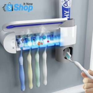 Toothbrush Dispenser – Automatic Toothpaste Squeezer And Holder Set