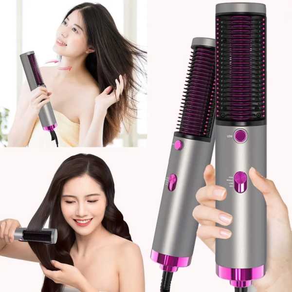 New Hot Air Hair Dryer Brush 3 In 1 Hair Blow Dryer Straightener Volumizer Negative Ion Styler Comb Kit For Wet Dry Hair