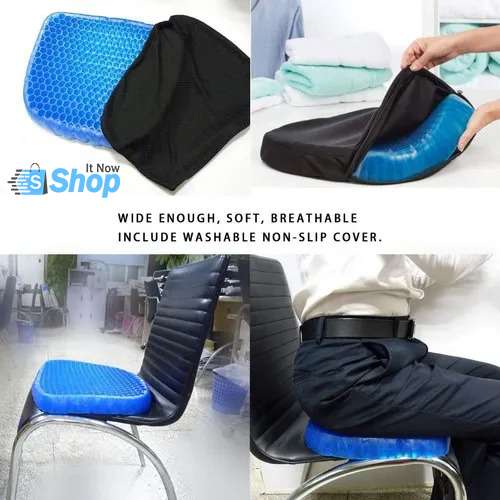 High Quality Support Cushion Egg Sitter Gel Flex Seat Cushion Breathable Honeycomb Design For Chair Car Office, Work At Home And Homeschooling Gaming Chair With Free Seat Pillow Cover