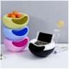 Creative Nuts And Dry Fruits Storage Box Shape Lazy Snack Bowl Organizers Perfect For Layers Seeds With Phone Holder (random Color)