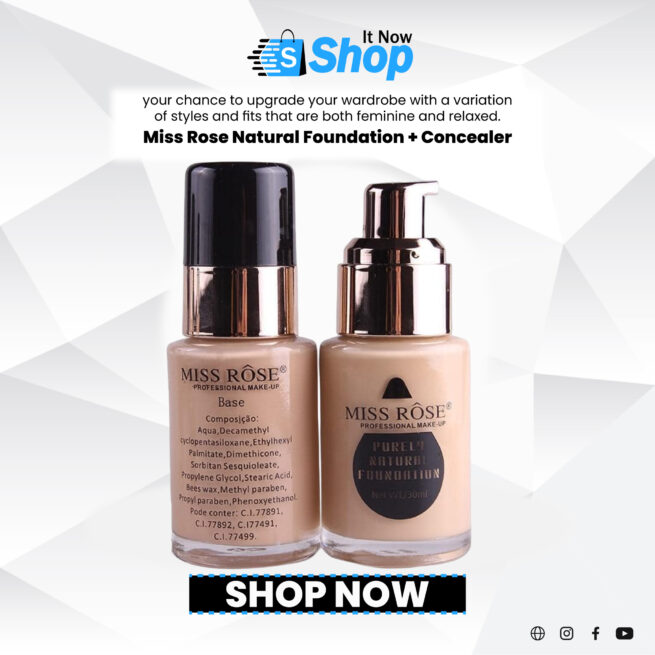 Deal Of 2 – Miss Rose Natural Foundation + Concealer