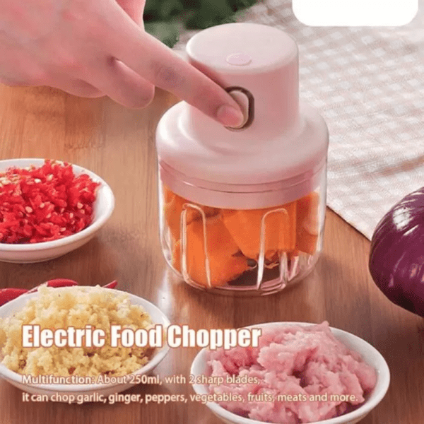 Electric Mini Grinder Food Chopper Combo Set (1 Machine 2 Bottle) ₨1,300