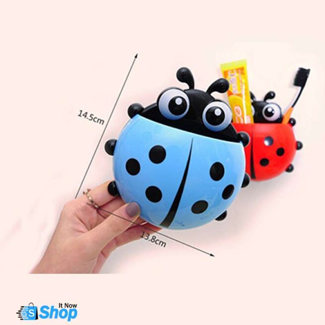 Pack Of 2 3d Cartoon Animal Cute Turtle Shape Toothbrush Holder Suction Cup Bathroom Wall Accessories Children Adult Baby , Cup Mount Turtle Toothbrush Toothpaste Container Box