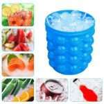 2 In 1 Ice Cube Maker Genie Space Saving Ice Genie Silicone Ice Bucket