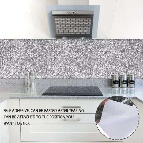 Kitchen Oil-proof Self Adhesive Sticker Stove Anti-fouling High-temperature Aluminum Foil Wallpaper Film Home Decor Wall Sticker