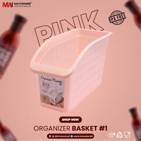 Maxware Household Kitchen Organizer Basket – Multipurpose Organizer Basket #1 (random Color)