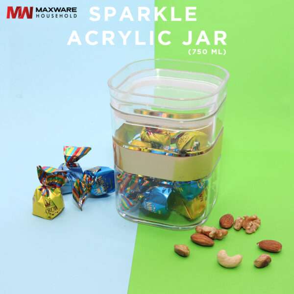 Maxware Household Sparkle Acrylic Jar Small 750 Ml