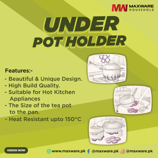 Maxware Household – Under Pot Holder – Upto 150°c Heat Resistant (random Color)