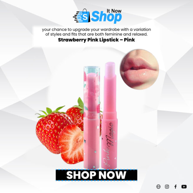Strawberry Pink Lipstick – Pink