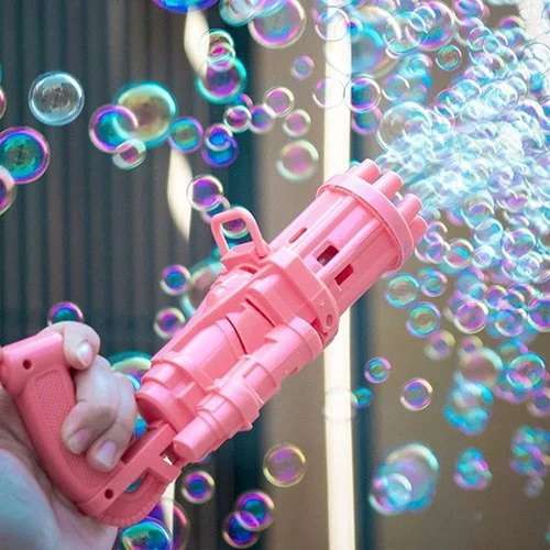 New Kids Gatling Bubble Gun Toys Summer Automatic Soap Water Gatling Bubble Machine Children Indoor Outdoor Toy Blower Bubbles (random Color)