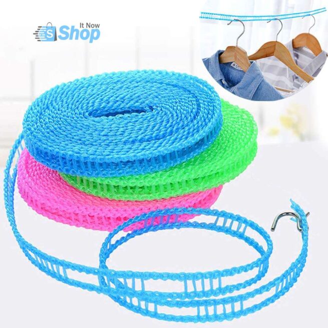 Pack Of 2 Plastic Cloth Hanging Rope Clothesline – 5 Meters