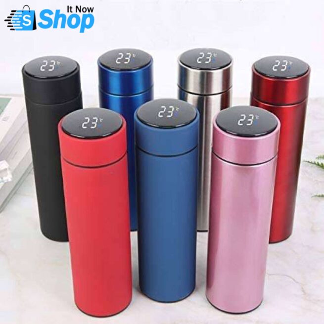 Temperature Display Indicator Insulated Stainless Steel Hot & Cold Flask Bottle (random Color)