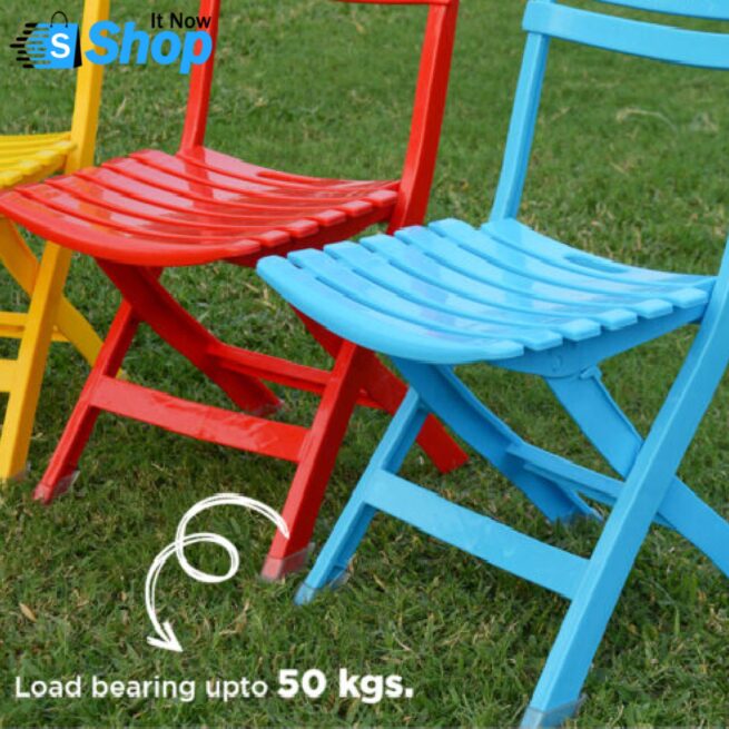 Maxware Household – Kids Folding Chair – Load Bearing Upto 50 Kgs (random Color)