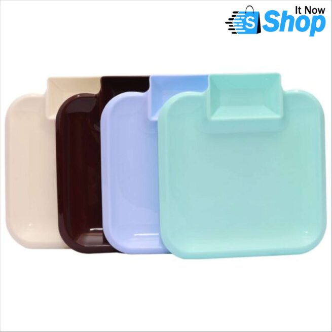 Pack Of 2 – Maxware Household Square Snack Plate (random Color)