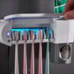 Toothbrush Dispenser – Automatic Toothpaste Squeezer And Holder Set